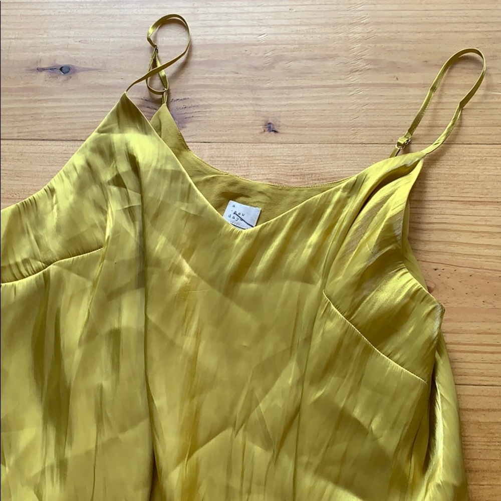 A NEW DAY-Golden Yellow Iridescent Cami